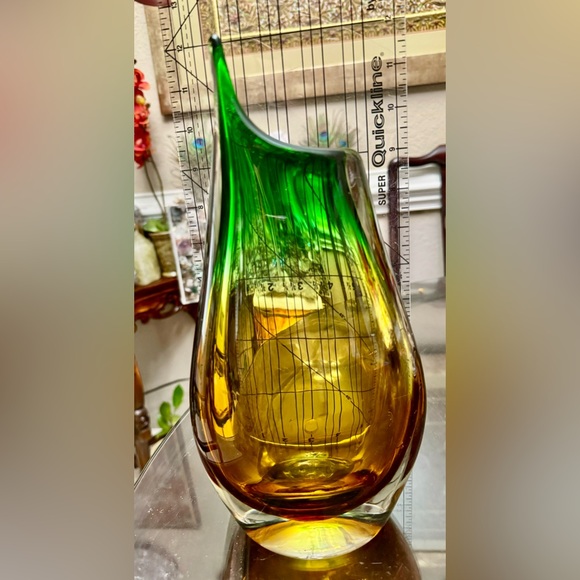 VINTAGE MURANO SOMMERSO HANDBLOWN GLASS VASE - Picture 5 of 6